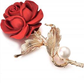 img 2 attached to Add A Touch Of Elegance To Your Outfits With Yoursfs 18K Gold Plated Floral Brooch Pin For Women - Perfect For Cocktail Parties