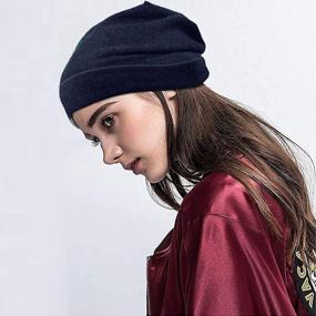 img 3 attached to Women'S Slouchy Suger Skull Sunflower Beanie Hat Skull Cap