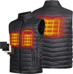 img 3 attached to CONQUECO Men'S Heated Vest Lightweight Waterproof Outerwear Gilet Coat For Outdoors