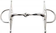 full cheek snaffle bit with slow twist and jointed mouthpiece - korsteel jp stainless steel logo
