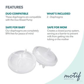 img 1 attached to 🔧 Enhanced Motif Duo Diaphragms: High-Quality Replacement Parts, Breast Pump Accessories with Protective Barrier