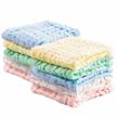soft and gentle muslin baby washcloths and towels - 10 pack perfect for newborns and sensitive skin - ideal baby registry and shower gift by ppogoo logo