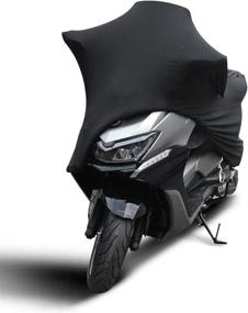img 3 attached to 🏍️ Stretchy Velvet Indoor Motorcycle Cover - Elastic Dust-Proof Motorbike Cover, 96 Inches