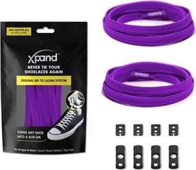 img 4 attached to Say Goodbye To Traditional Shoelaces: Xpand'S Elastic No Tie Shoelaces For Perfect Fit In All Shoes!