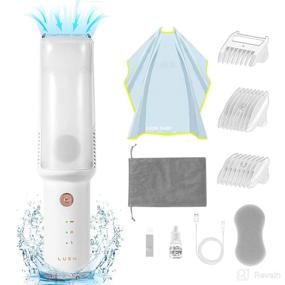 img 4 attached to 👶 LUSN Baby Hair Clipper with Vacuum: The Ultimate Kit for Effortless Haircuts, 3 Guide Combs & 18 Piece Set, Waterproof & Cordless Use, Perfect for Baby, Children, and Infants