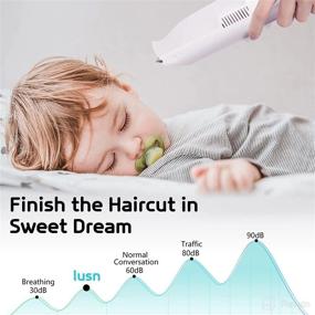 img 2 attached to 👶 LUSN Baby Hair Clipper with Vacuum: The Ultimate Kit for Effortless Haircuts, 3 Guide Combs & 18 Piece Set, Waterproof & Cordless Use, Perfect for Baby, Children, and Infants