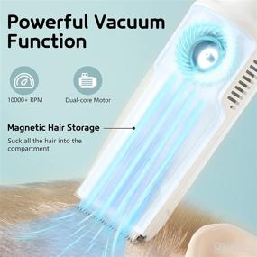 img 3 attached to 👶 LUSN Baby Hair Clipper with Vacuum: The Ultimate Kit for Effortless Haircuts, 3 Guide Combs & 18 Piece Set, Waterproof & Cordless Use, Perfect for Baby, Children, and Infants