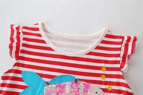 img 1 attached to 👗 Sleeve Cotton Cartoon Dresses for Girls' Clothing - FreeLu Collection