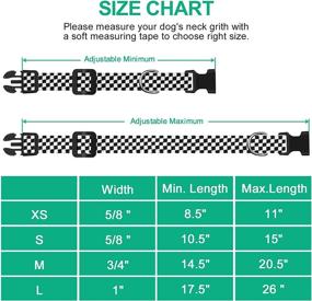 img 1 attached to TFIEO Adjustable & Durable Dog Collar for XS, Small, Medium, and Large Dogs - Unisex Checkerboard Design