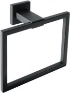 sus304 stainless steel matte black hand towel holder wall mounted rack logo
