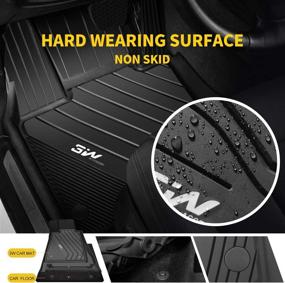 img 3 attached to 🚗 Custom Fit TPE All Weather Floor Mats for BMW X3 2011-2017 - Black (Full Set)