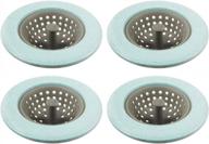 silicone sink strainer set - bnyzwot garbage disposal strainer, drain catcher, and drain cover for kitchen sinks - green, pack of 4 logo