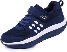 img 4 attached to 👟 DADAWEN Athletic Platform Sneakers: Lightweight, Comfortable Women's Shoes for Enhanced Performance