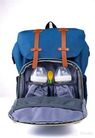 img 2 attached to 🎒 Eve's Baby Newborn Essentials Diaper Bag: Multifunctional Blue Baby Diaper Backpack with Adjustable Straps and Padded Back