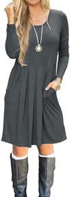 img 4 attached to Basic Faith Pleated Pockets Mustard 2XL Women's Clothing - Dresses