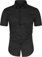 👔 upgrade your style with uxcell printed cotton sleeves button men's clothing - unbeatable shirts! logo