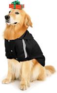 🐶 cozy and trendy: petleso dog sweater - warm hoodie sweatshirt for large dogs in black 5xl логотип