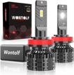 wontolf led headlight bulbs - 110w/18000lm 6000k cool white with csp chips - waterproof and adjustable beam logo