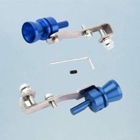 img 1 attached to Wakauto 2Pcs Car Turbo Sound Whistle Aluminum Alloy Exhaust Pipe Muffler Sounder Simulator For Auto (Size M Blue)