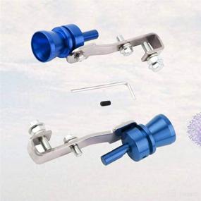 img 2 attached to Wakauto 2Pcs Car Turbo Sound Whistle Aluminum Alloy Exhaust Pipe Muffler Sounder Simulator For Auto (Size M Blue)