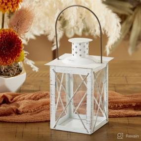 img 3 attached to 🏮 Luminous White Metal Lantern Tea Light Holder Medium for Captivating Rustic Home Décor