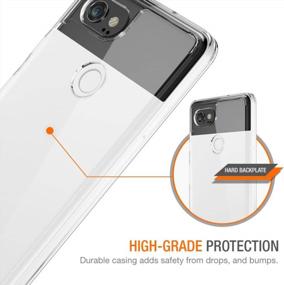 img 2 attached to Clear Pixel 2 XL Phone Case With Shock Absorption TPU + PC Back - Trianium CLARIUM Series Case With Reinforced Corner Cushion And Scratch Resistant Protection For Google Pixel 2 XL (2017)