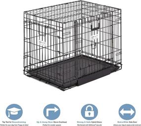 img 2 attached to 🐶 MidWest Homes for Pets Ovation Double Door Dog Crate, 30-Inch: Secure & Spacious Crate for Dogs