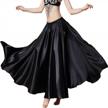 sensual and versatile: explore your moves with munafie's side slit satin belly dance skirt logo