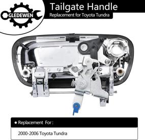  Gledewen Tailgate Handle Liftgate Latch Handle with Keyhole, for 2000-2006 Toyota Tundra