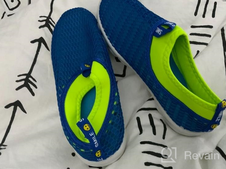 img 1 attached to EQUICK Toddler Kids Water Shoes | Breathable Mesh Running Sneakers Sandals | Boys Girls Running Pool Beach Footwear review by Tyler Fountas