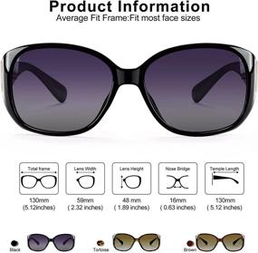 img 1 attached to EYEGUARD поляризованные солнцезащитные очки для женщин ретро винтажные солнцезащитные очки для вождения UV400 защита