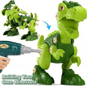 img 3 attached to Jasonwell Kids Building Dinosaur Toys - Boys STEM Educational Take Apart Construction Set Learning Kit Creative Activities Playsets Birthday Gifts For Toddlers Girls Age 3 4 5 6 7 8 Years Old (3Dino)