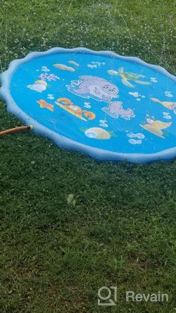 img 1 attached to Fun-Filled Outdoor Playtime With QPAU Splash Pad: The Perfect 68" Sprinkler Pool For Kids, Dogs And Family review by David Maxwell