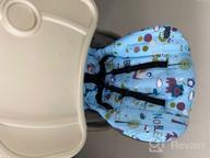 img 1 attached to Comfortable And Safe Mealtime With Twoworld Baby High Chair Seat Cushion And Harness Cover In Blue Animal Print review by Tutan Hesch