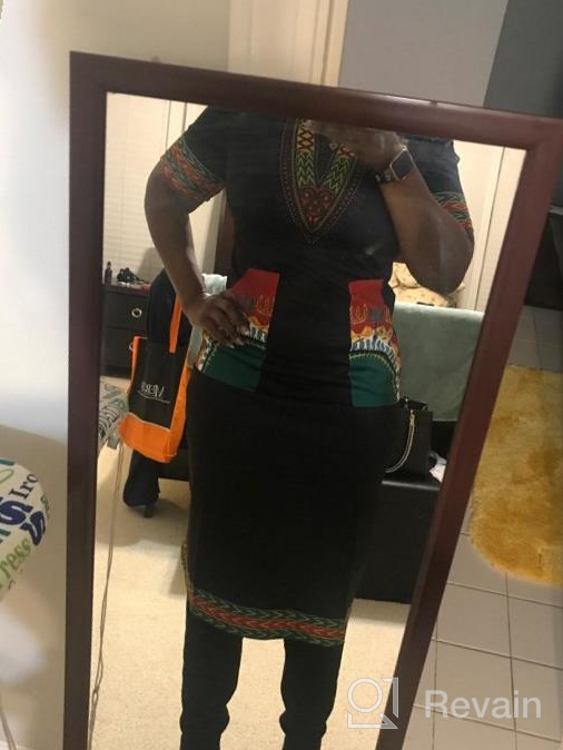img 1 attached to Women'S African Attire Dashiki Traditional Tribal Vintage Ethnic Midi Dress review by Joel Mosqueda