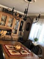 img 1 attached to Rustic Black Chandelier For Farmhouse Style Dining Room And Kitchen Island Lighting review by David Dugas