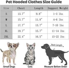 img 2 attached to 🐶 Warm Soft Fleece Pet Dog Hoodie Sweater with Pocket - Ideal Fall Winter Puppy Cat Outfit for Small Dogs, Cats (Chihuahua, Yorkies, French Bulldog) - PETCARE Sweaters & Clothes