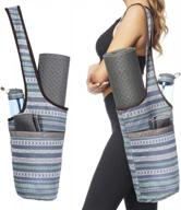 extra large yoga mat bag with pockets and zipper - fits most mats логотип