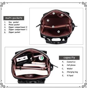 img 3 attached to Backpack Angelkiss Fashion Backpack Leather Women's Handbags & Wallets and Fashion Backpacks