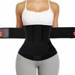 kiwi rata neoprene sauna waist trainer corset: achieve fitness & back support with sweat belt compression cincher for women logo