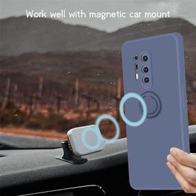 img 1 attached to Coqibel For OnePlus 8 Pro 5G Case [ Liquid Silicone With 360° Ring Kickstand And Car Mount Function]