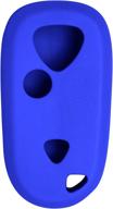 🔵 enhanced keyless2go silicone cover protective case for fcc e4eg8d-444h-a remote key fobs - blue логотип