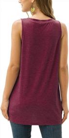 img 3 attached to Stay Cool And Trendy This Summer With Bagheat Women'S Twist Knot Sleeveless Tunics