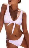 bmjl women's detachable padded cutout push up striped bikini set - sexy two piece swimsuit... logo