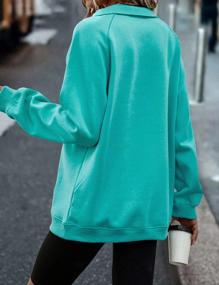 img 1 attached to Oversized Women'S Quarter-Zip Sweatshirts By Lecieldusoir - Everyday Casual Long-Sleeve Pullover Tops