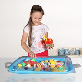 img 1 attached to Create Playful Masterpieces With CoolSand CKMSCT1 Cake Mixer Set - Includes Sand, Glitter, Mixer, Molds, Tools, Tray & Inflatable Sandbox