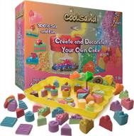 create playful masterpieces with coolsand ckmsct1 cake mixer set - includes sand, glitter, mixer, molds, tools, tray & inflatable sandbox logo