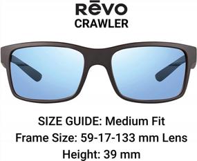 img 3 attached to Солнцезащитные очки Revo Crawler: функциональная оправа с поляризованными линзами синего цвета, дизайн матовой черной черепахи