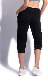 img 2 attached to Black Cropped French Terry Jogger Sweatpants For Women - Loose Fit Lounge Pants With Drawstring Waist And Side Pockets By SPECIALMAGIC In Size L
