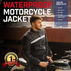 img 2 attached to Dover Men's Waterproof Motorcycle Jacket from Wicked Stock with Removable Thermal Liner and CE Armor - Riding Gear